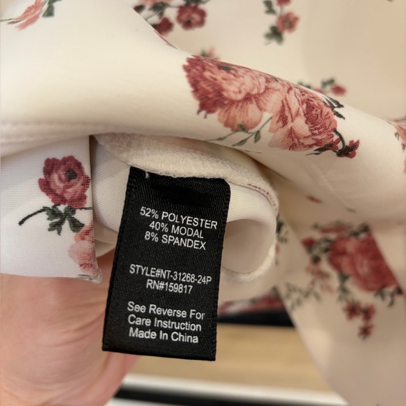 Altar'd State Floral Blouse - White and Pink - Picture 4 of 4